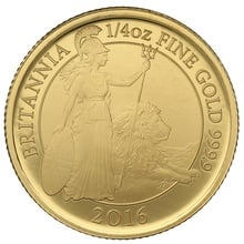 2016 Proof 1/4oz Gold Britannia Coin Boxed