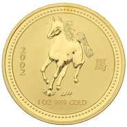 2002 Year of the Horse Gold Coin 1oz Perth Mint Australian Lunar Series