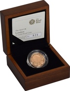 2010 UK London £1 One Pound Gold Proof Coin Boxed