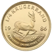 1986 Proof 1/4oz Krugerrand Gold Coin