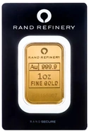 1oz Gold Bar Rand Refinery Minted