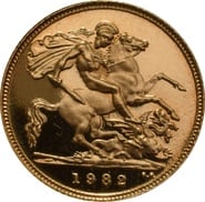 1982 Proof Gold Half Sovereign Elizabeth II Decimal Head
