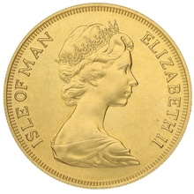 1977 Isle of Man Gold Half Sovereign Elizabeth II Decimal Head