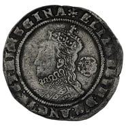 1574 Silver Sixpence Coin Elizabeth I Eglantine