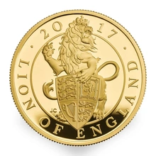 2017 1oz Lion of England Gold Coin Queen's Beasts Proof Boxed