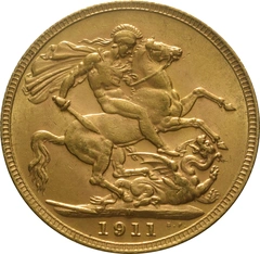 1911 Gold Sovereign Coin George V Melbourne