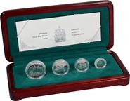 2002 Platinum Canadian Great Blue Heron Proof 4 coin set Boxed