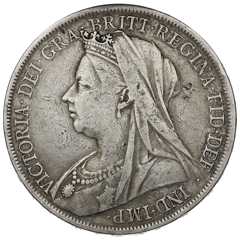 1900 Silver Crown Coin Queen Victoria