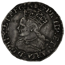 1554 Silver Groat Fourpence Coin Philip & Mary Groat
