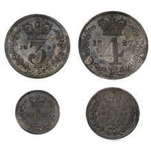 1827 Silver Maundy Money Coin Set George IV