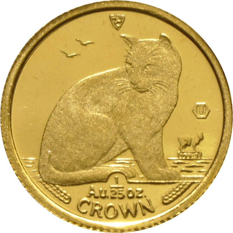Twenty Fifth Ounce Gold Isle of Man Manx Crown Coin