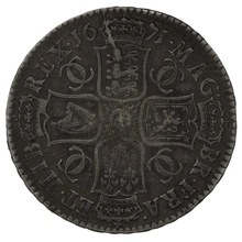 1671 Silver Half Crown Coin Charles II