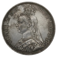 1887 Silver Crown Coin Queen Victoria
