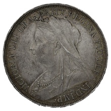 1895 Silver Crown Coin Queen Victoria LVIII