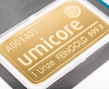 1oz Gold Bar Umicore