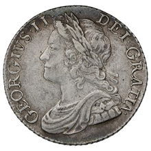 1741 Silver Shilling Coin George II