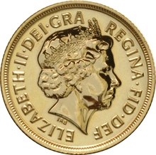 2011 Gold Sovereign Coin Elizabeth II Fourth Head