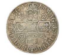 1713 Silver Half Crown Coin Queen Anne