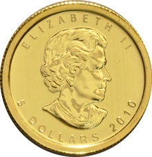 2010 1/10oz Canadian Maple Leaf Gold Coin