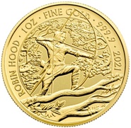 2021 Robin Hood Myths & Legends 1oz Gold Coin NGC MS69