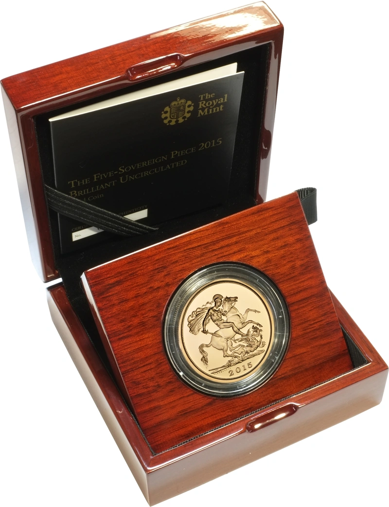 2015 Gold £5 Coin Brilliant Uncirculated Boxed