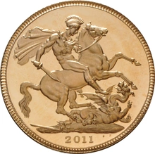 2011 Proof Gold Sovereign 3 Coin Set Boxed
