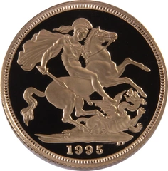 1995 Proof Gold Sovereign Coin Elizabeth II Third Head