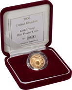 Gold Proof 2006 £1 One Pound Egyptian Arch Bridge Boxed