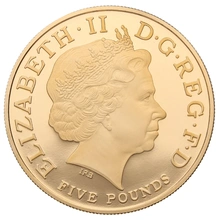 2011 Proof Gold £5 Crown Coin Countdown to London Olympics Cycling