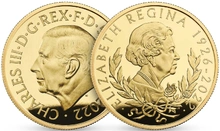 2022 Her Majesty Queen Elizabeth II Memorial 5oz Proof Gold Coin Boxed