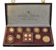 2002 Golden Jubilee Gold Proof Coin Set with Maundy Money Boxed