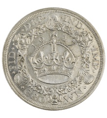 1927 Proof Silver Crown Coin George V Christmas Crown Uncirculated
