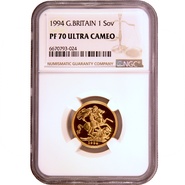 1994 Proof Gold Sovereign NGC PF70