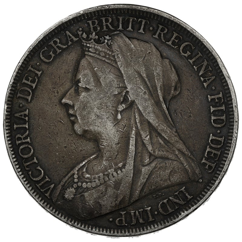 1898 Silver Crown Coin Queen Victoria 