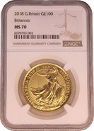 2018 Britannia One Ounce Gold Coin NGC MS70
