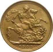 1902 Gold Sovereign Coin Edward VII Melbourne