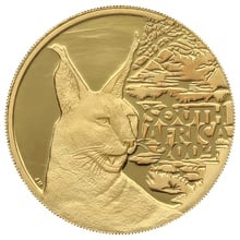 2004 1oz Natura Proof Gold Coin Wildcats of Africa Lynx Boxed