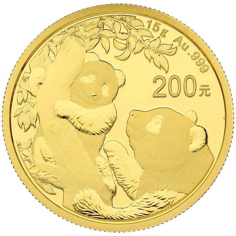 2021 15g Chinese Panda Gold Coin