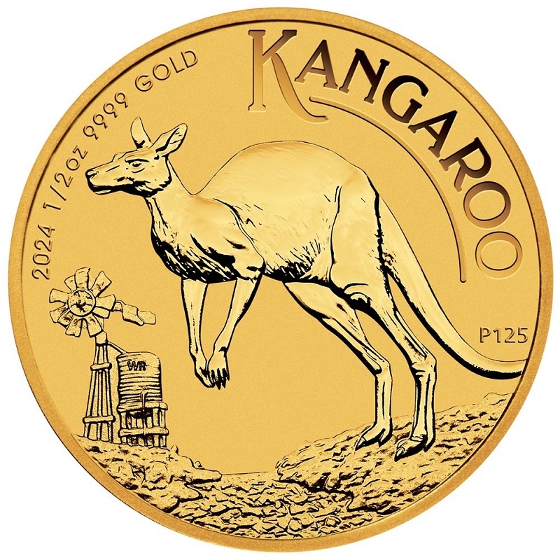 2024 1/2oz Australian Kangaroo Gold Nugget Coin