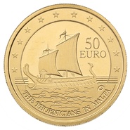 2011 Maltese Gold Proof 50 Euro coin Phoenicians