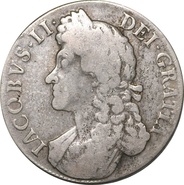 1688 Silver Crown Coin James II Fine