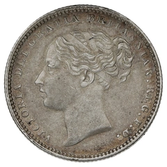 1881 Silver Shilling Coin Queen Victoria