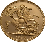 1998 £2 Two Pound Proof Gold Coin (Double Sovereign)