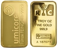 1oz Gold Bars (Pre Owned)