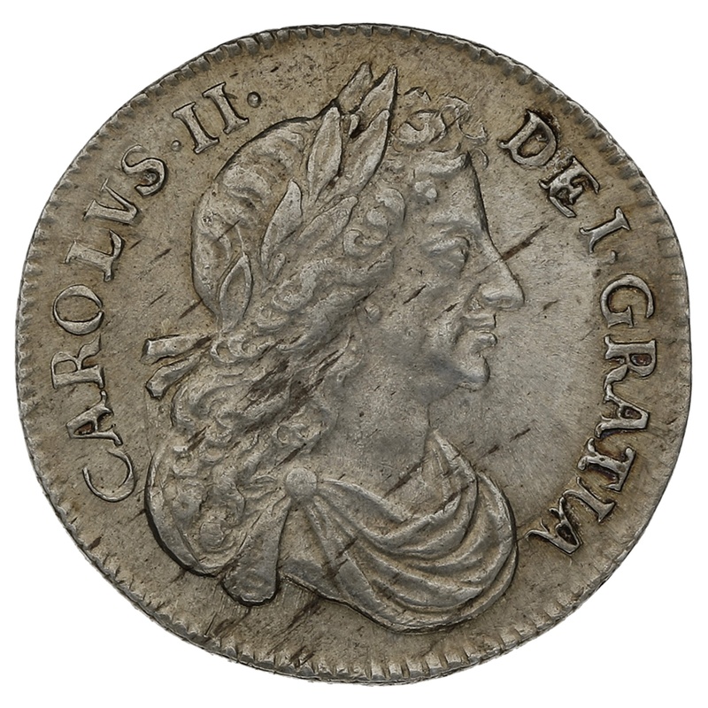 1684 Charles II Silver Sixpence
