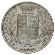 1883 Silver Half Crown Coin Queen Victoria