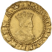 1607-1609 Gold Half Crown Coin James I Hammered mm Coronet