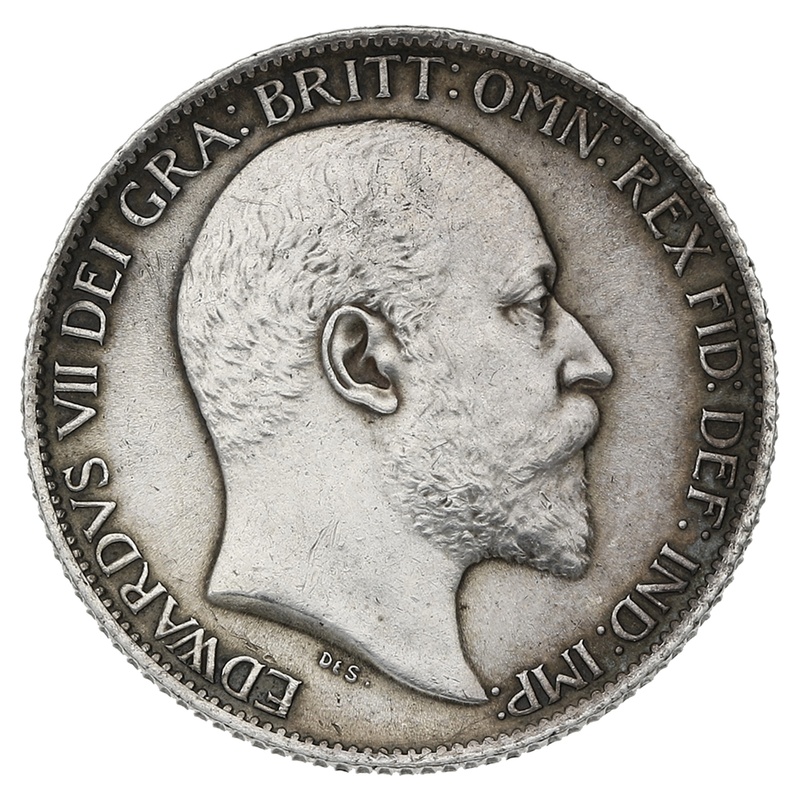 1905 Silver Sixpence Coin Edward VII 