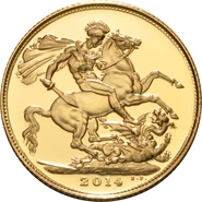 2014 Gold Sovereign Coin Brilliant Uncirculated