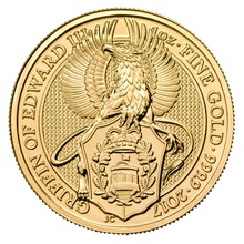 2017 1oz Griffin of Edward III Gold Coin Queen's Beasts